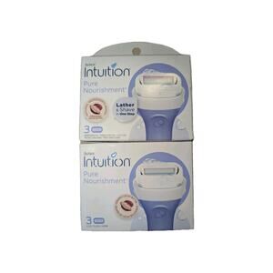 2 Schick Intuition Pure Nourishment Razor Refills - 4 Blades, Women, 3 Pack